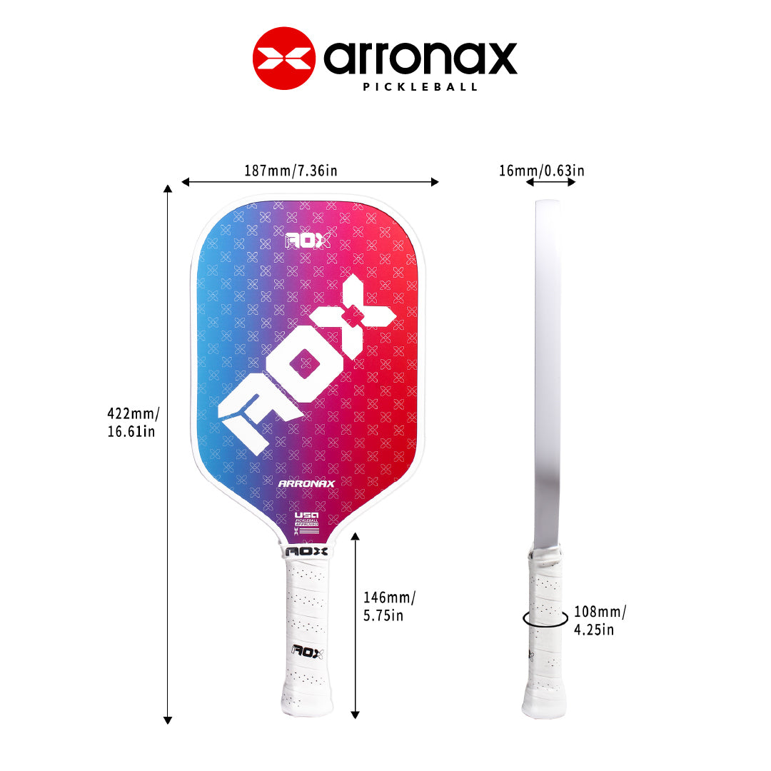 AOX60 Fiberglass Honeycomb Composite Pickleball Paddle (16mm) - Arronax.