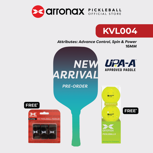 ARRONAX KVL004 Kevlar Carbon Fiber Pickleball Paddle 16mm FDF Core - UPA-A Approved Paddle (16mm)