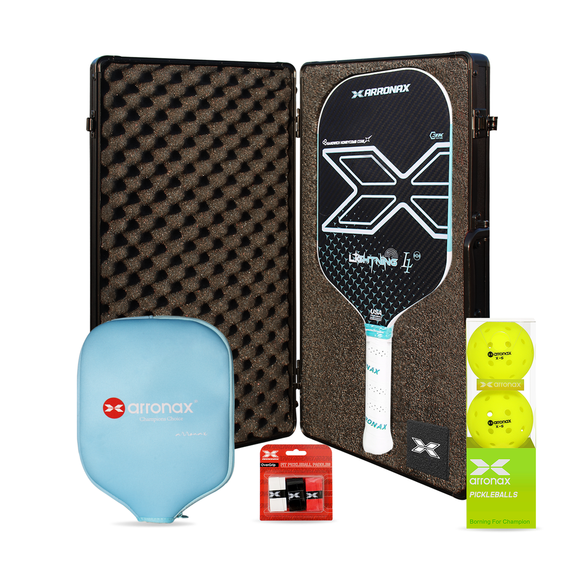 ARRONAX Lightning L1 Thermoformed 3K Carbon Pickleball Paddle – Power & Attack 16mm