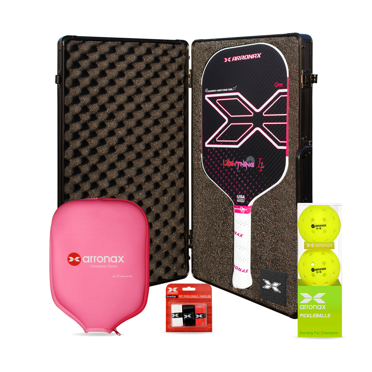 ARRONAX Lightning L1 Thermoformed 3K Carbon Pickleball Paddle – Power & Attack 16mm