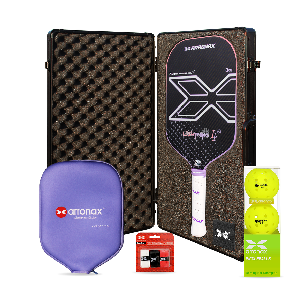 ARRONAX Lightning L1 Thermoformed 3K Carbon Pickleball Paddle – Power & Attack 16mm