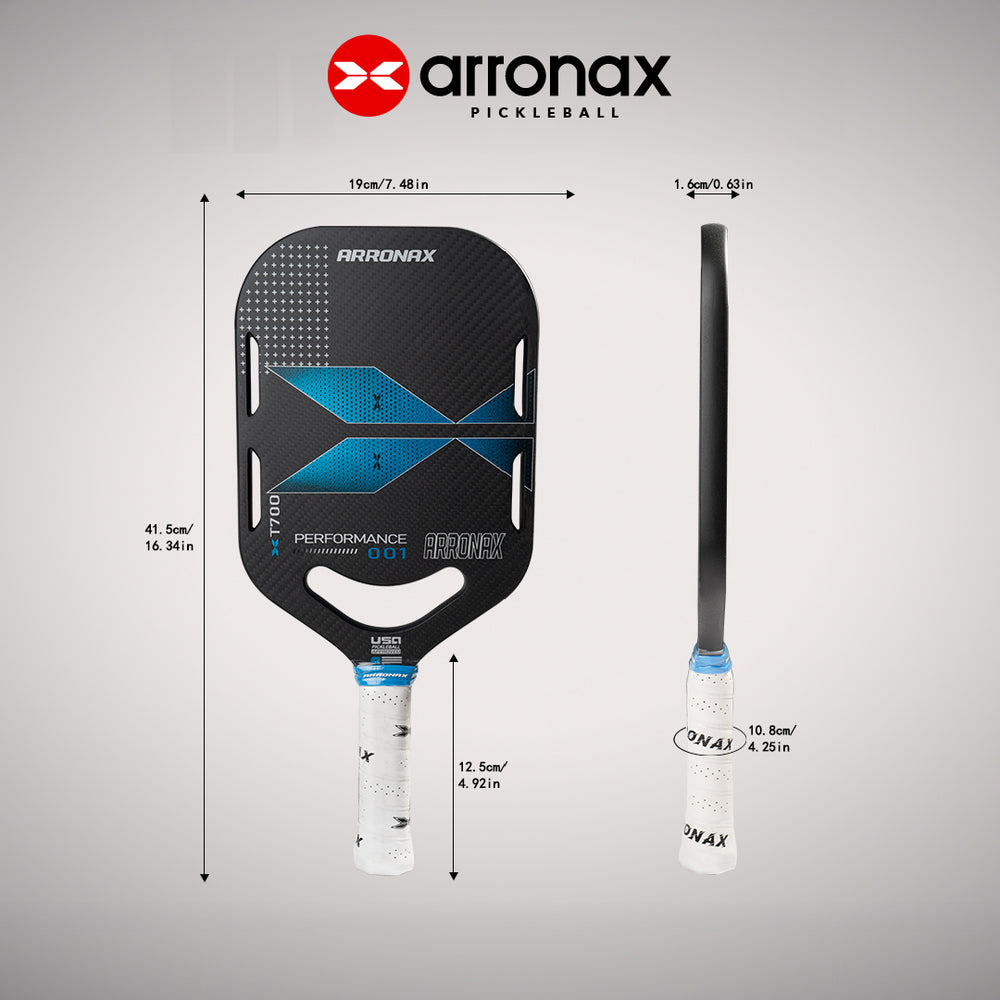 Performance 001 T700 Carbon Fiber Pickleball Paddle (16mm) - Arronax.