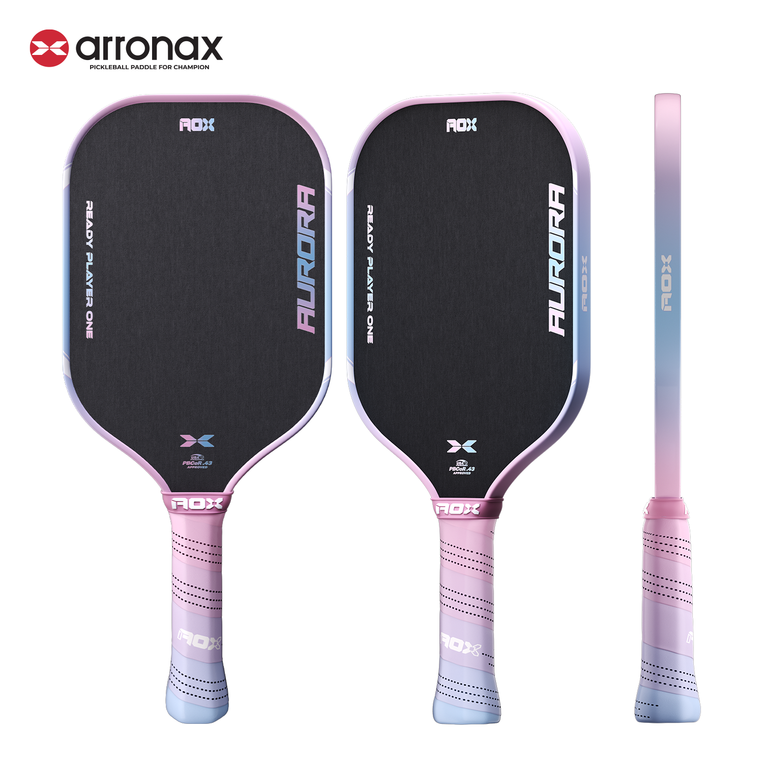 Arronax AURORA T700 Carbon Fiber Pickleball Paddle | FDF Yellow Foam Drive System | USA Pickleball Approved