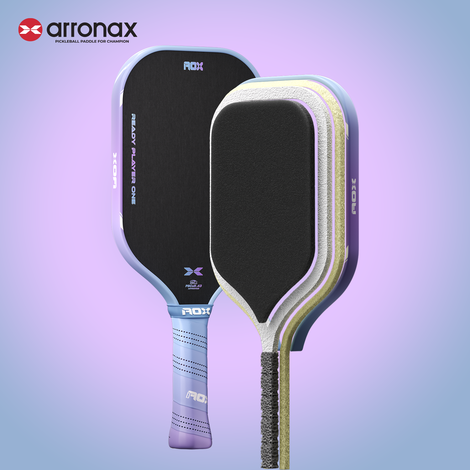 Arronax AURORA T700 Carbon Fiber Pickleball Paddle | FDF Yellow Foam Drive System | USA Pickleball Approved
