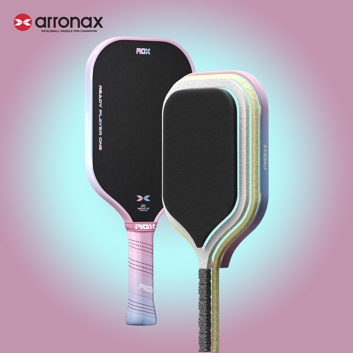 Arronax AURORA T700 Carbon Fiber Pickleball Paddle | FDF Yellow Foam Drive System | USA Pickleball Approved