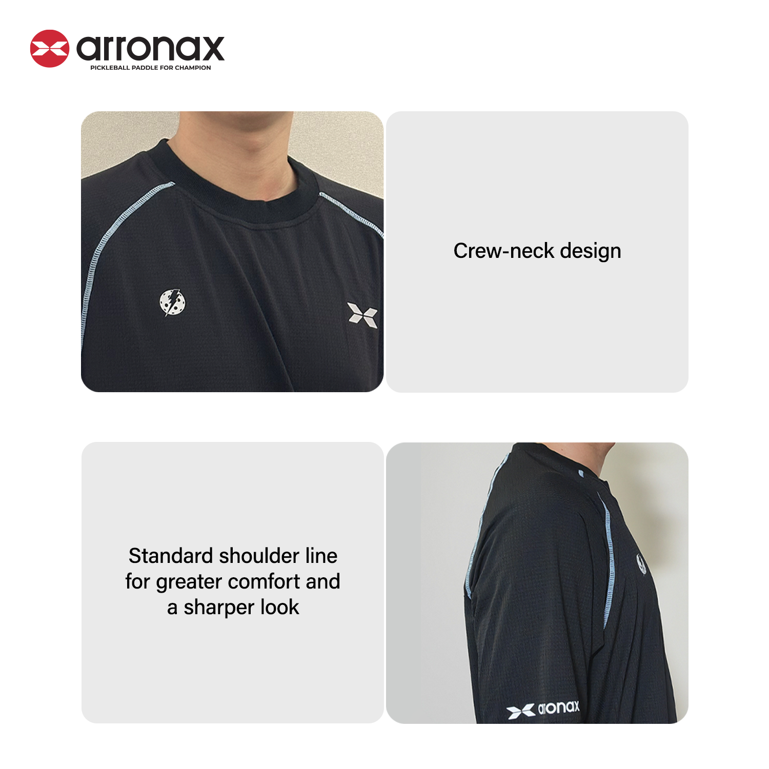 ARRONAX Performance Round Neck Sports Shirt