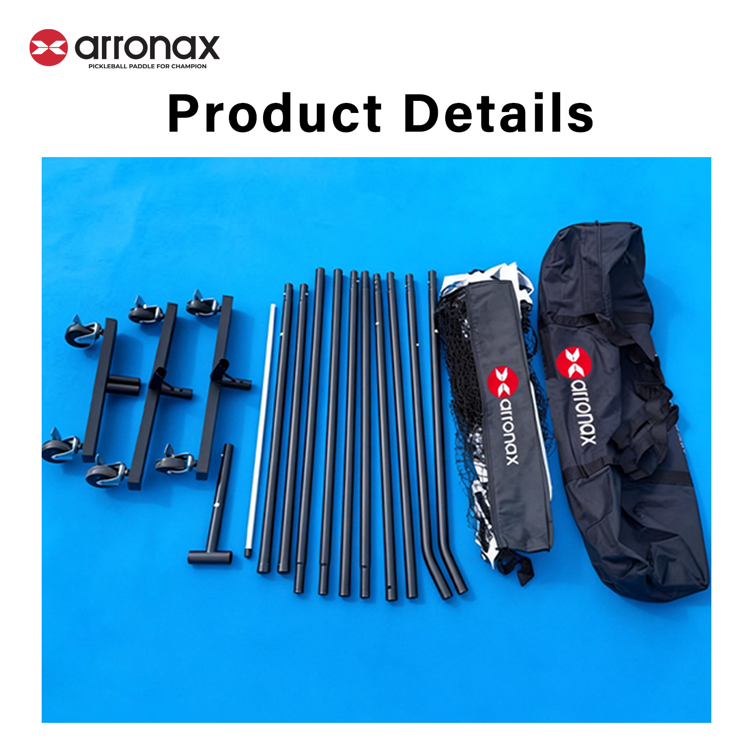 Arronax Outdoor Pickleball Net Portable & Movable Pickleball Net for Training and Competitive Play