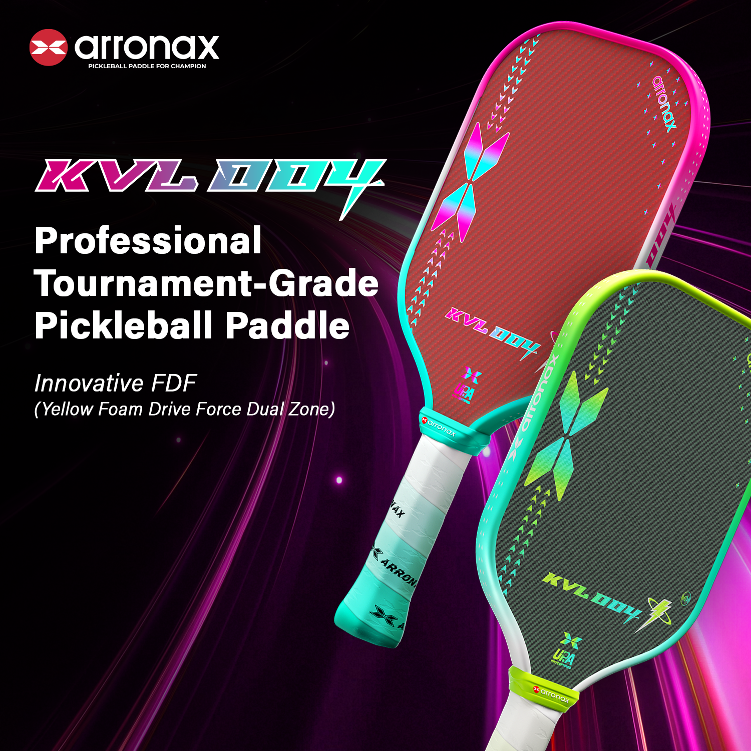 Arronax KVL004 Kevlar Carbon Fiber Pickleball Paddle 16mm