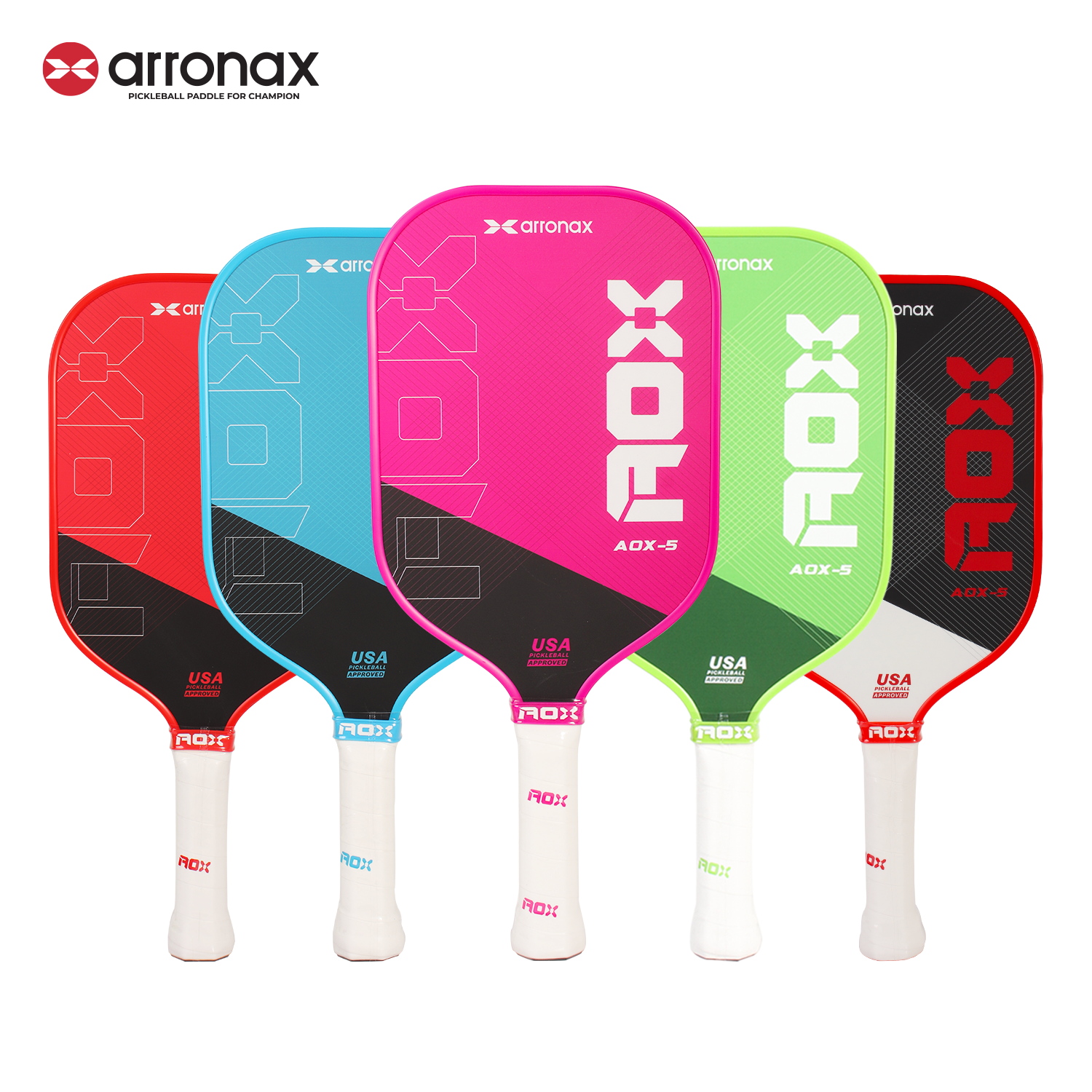 ARRONAX AOX-5 Series Fiberglass Pickleball Paddle - Cold Press Cut Design for Beginners