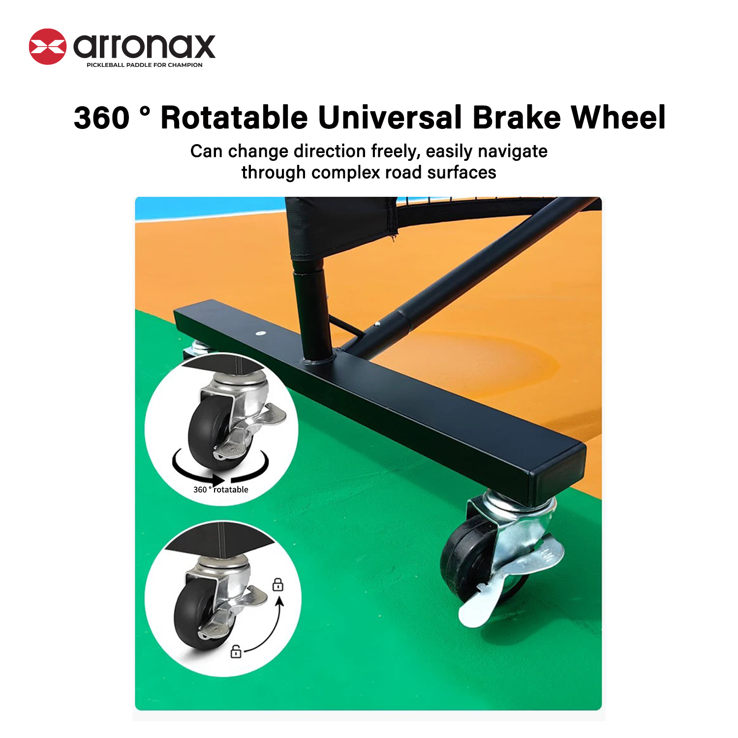 Arronax Outdoor Pickleball Net Portable & Movable Pickleball Net for Training and Competitive Play