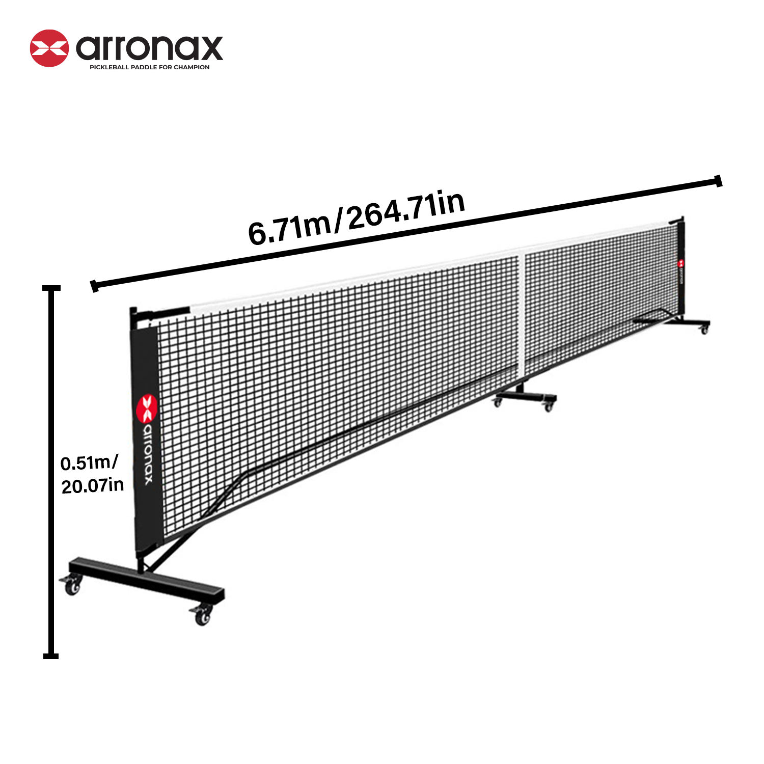Arronax Outdoor Pickleball Net Portable & Movable Pickleball Net for Training and Competitive Play