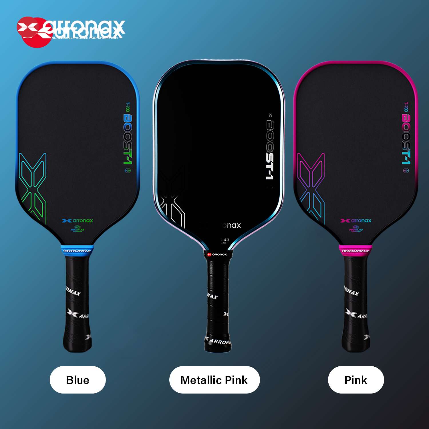 ARRONAX Boost-1 Pickleball Paddle 16mm | MPP+EVA Core | T700 Carbon Fiber | Power & Control | Large Sweet Spot Paddle