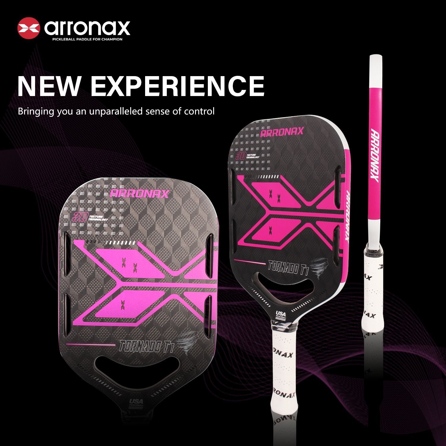 Tornado T1 Carbon Fiber Pickleball Paddle (16mm)