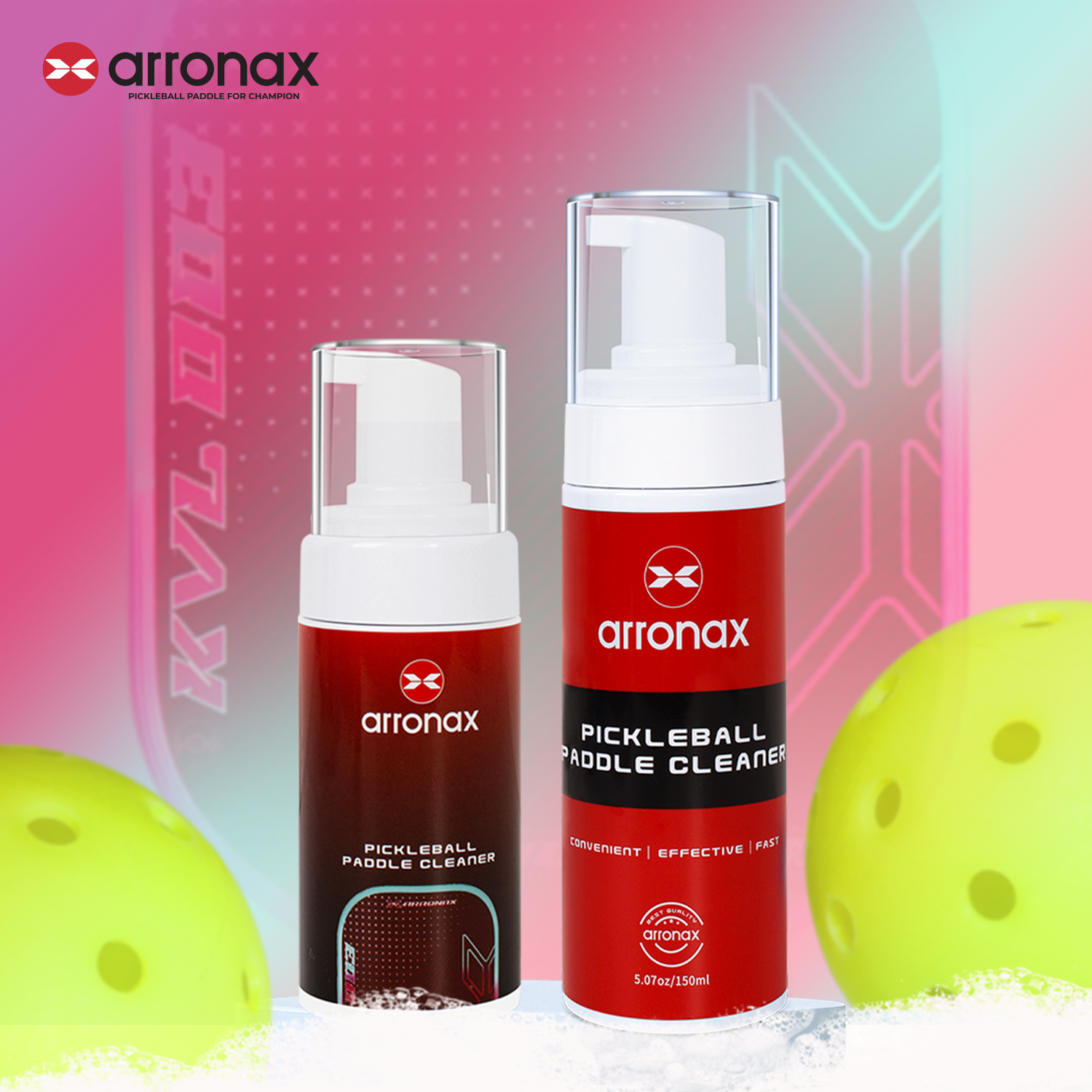 ARRONAX Pickleball Paddle Cleaner - Powerful Foam Cleaner for Thorough Paddle Stain Removal