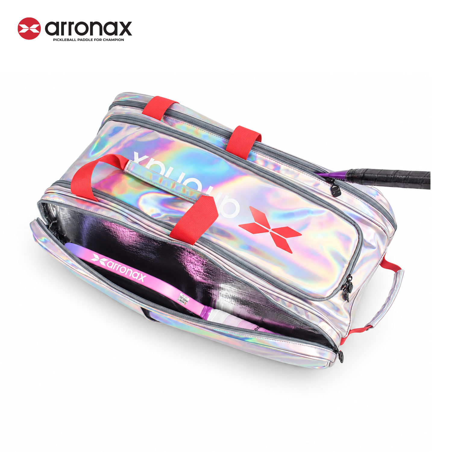 ARRONAX Metallic Pickleball Backpack 51.3L with Shoe Compartment