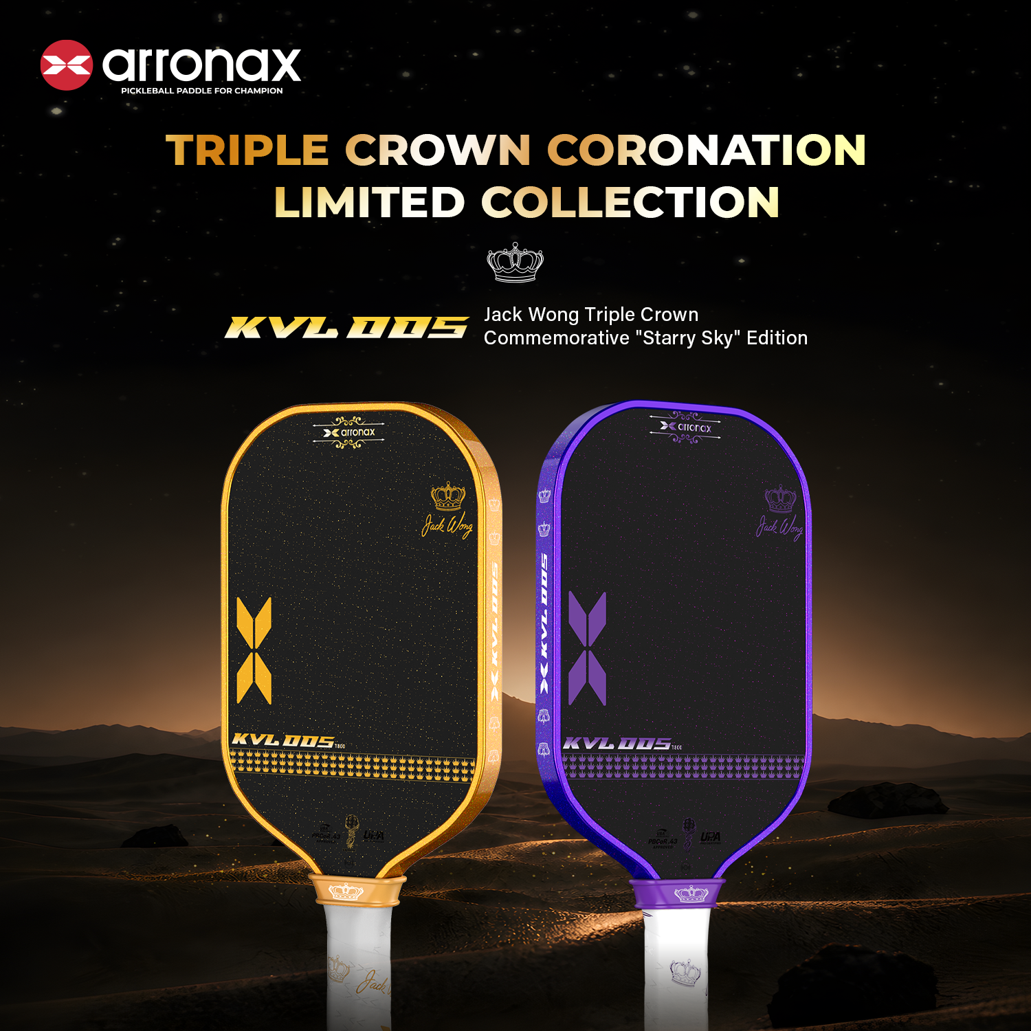 Arronax KVL005 Foam Core T800 Carbon Fiber Pickleball Paddle (Limited)