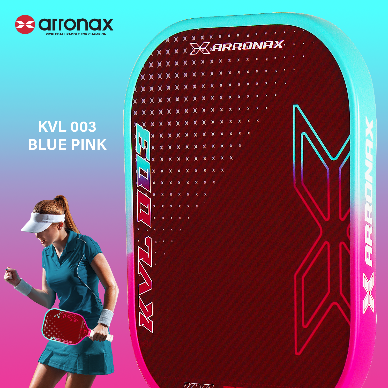 ARRONAX KVL003 Upgraded Premium Kevlar Pickleball Paddle (16mm)