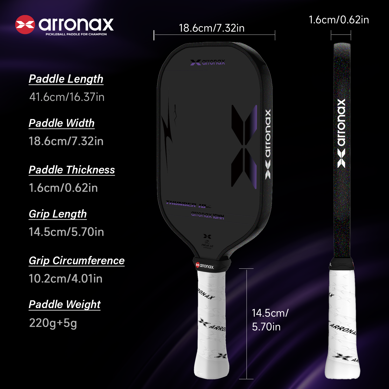 ARRONAX THUNDER 10 SpinSkin 16mm Power Series