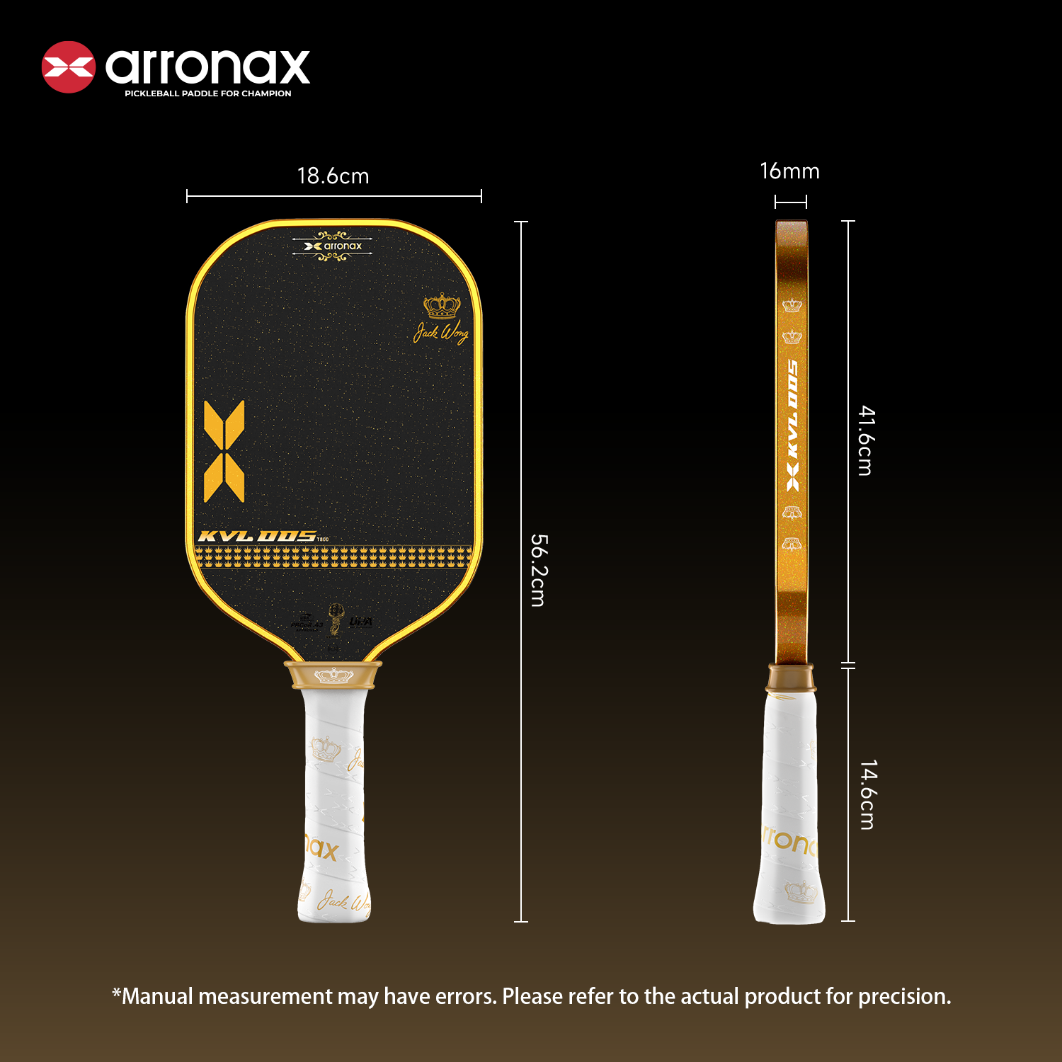 Arronax KVL005 Foam Core T800 Carbon Fiber Pickleball Paddle (Limited)