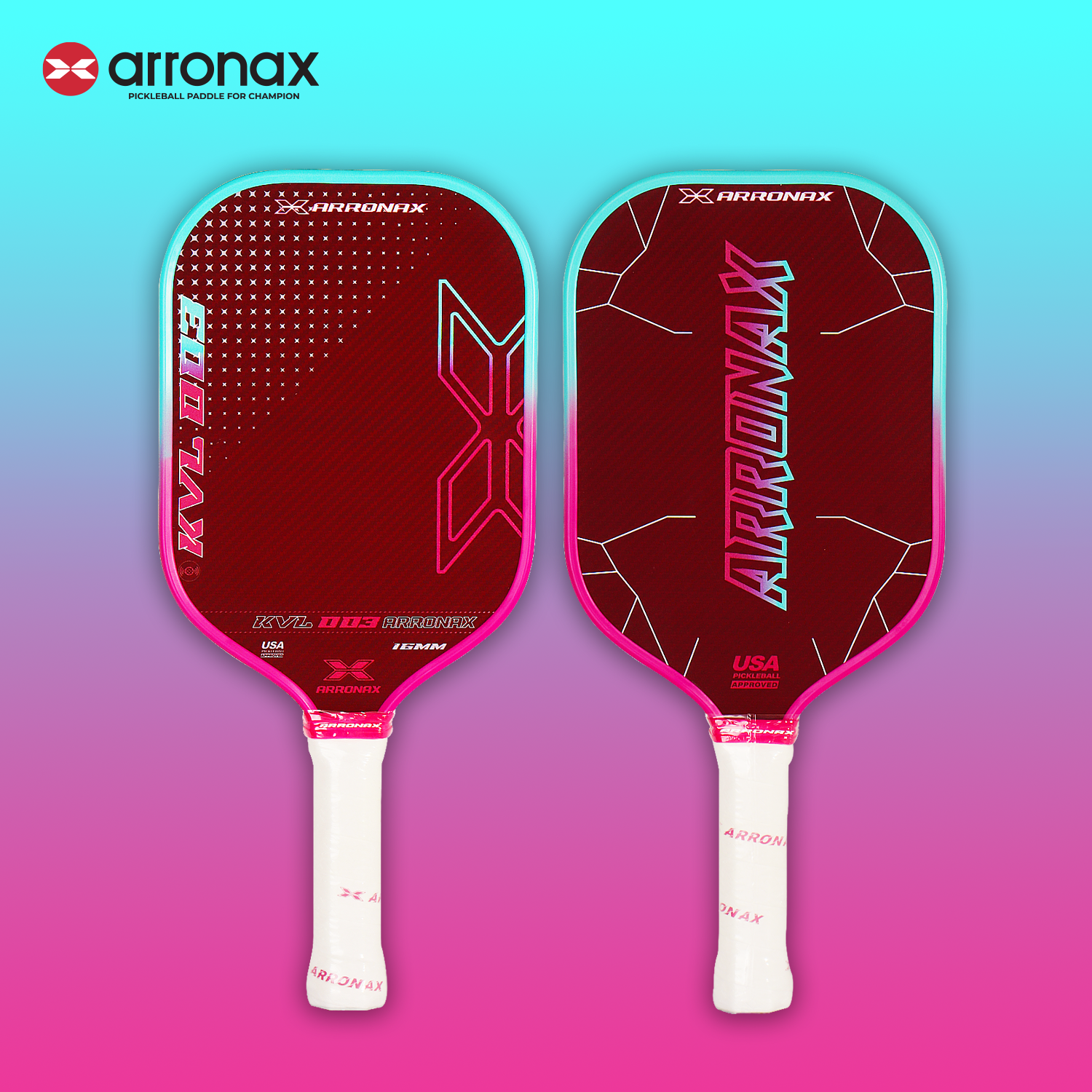 ARRONAX KVL003 Upgraded Premium Kevlar Pickleball Paddle (16mm)