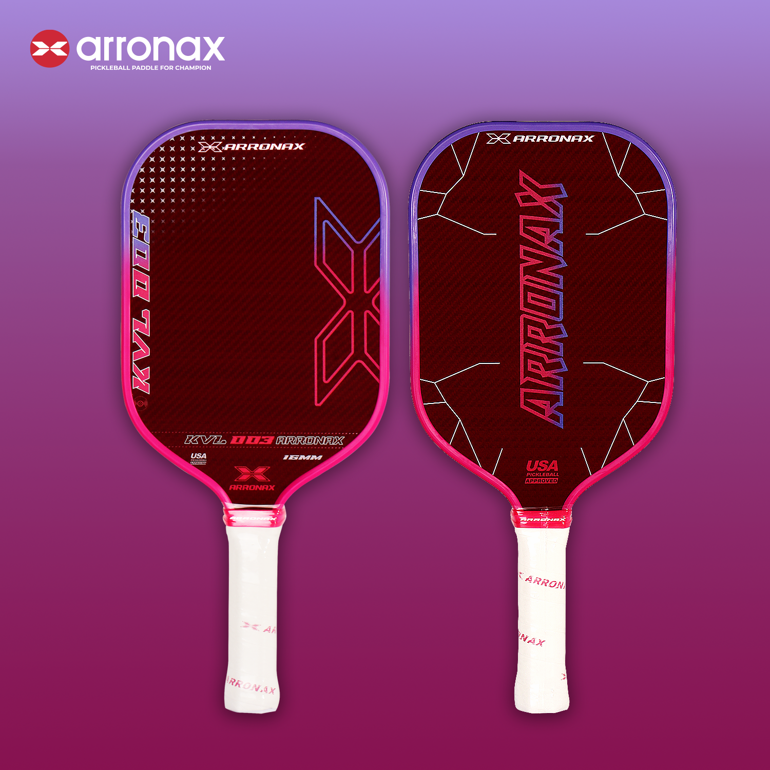 ARRONAX KVL003 Upgraded Premium Kevlar Pickleball Paddle (16mm)