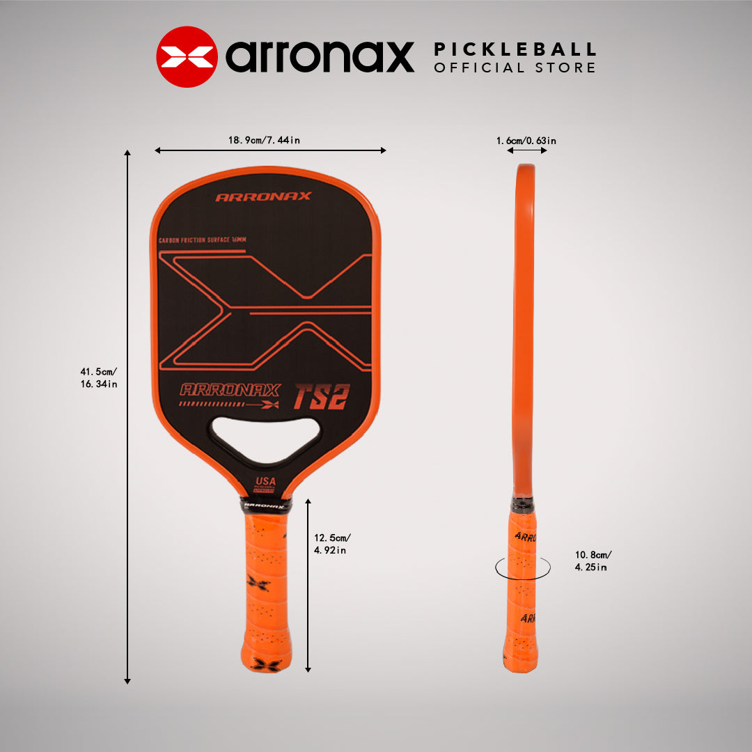 TS2 Carbon Fiber Pickleball Paddle (16mm) - Arronax.