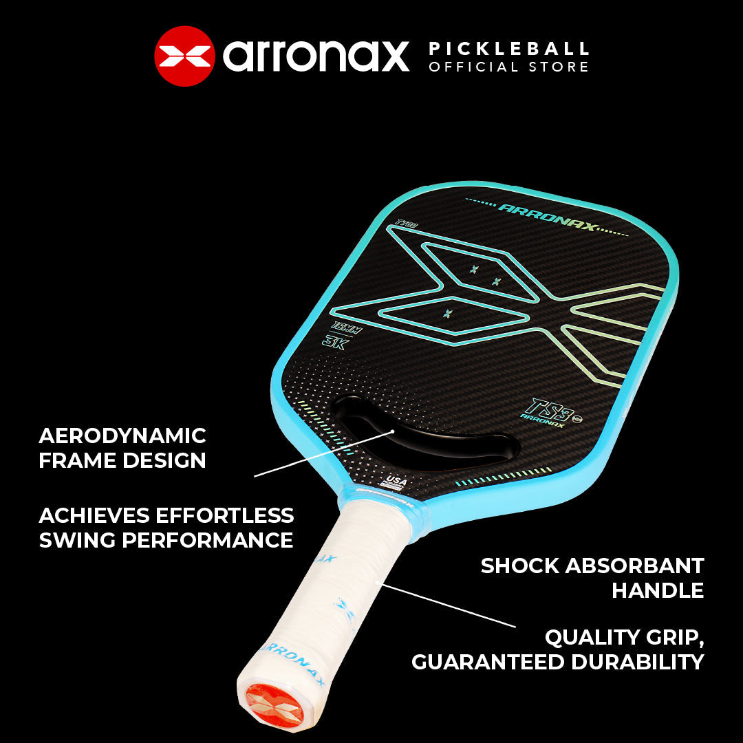 2024 Arronax Pickleball Paddle TS3-16MM Carbon Friction Surface