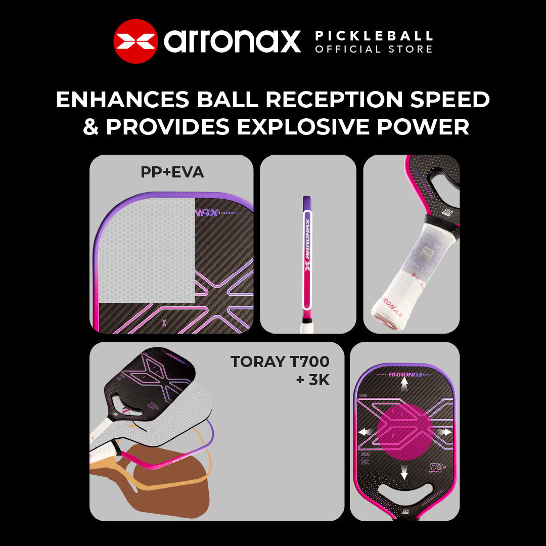 2024 Arronax Pickleball Paddle TS3-16MM Carbon Friction Surface
