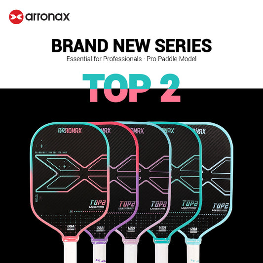 ARRONAX TOP 2 Pickleball Paddle | 2025 Thermoformed EVA+PP Core | T700+3K Carbon Fiber | 16mm | Balance Style