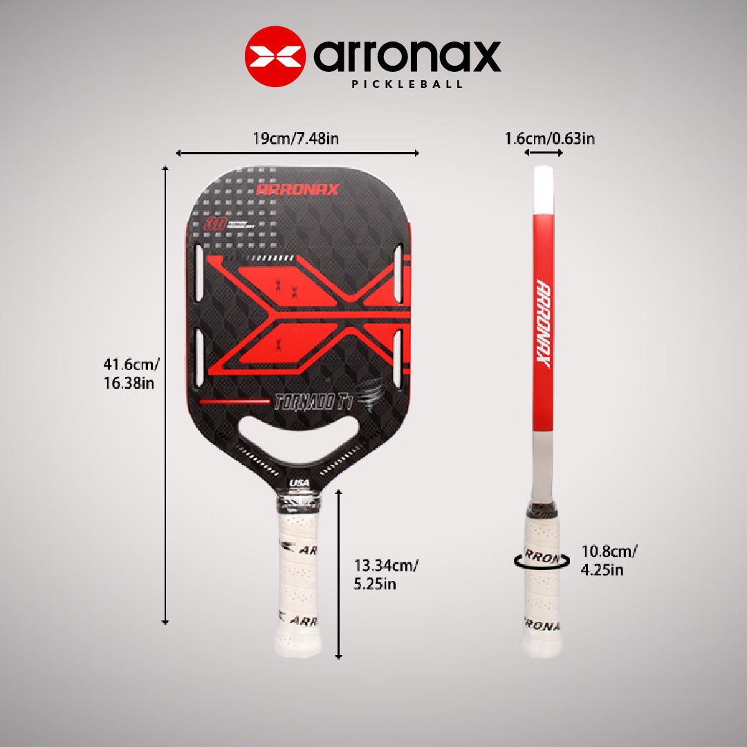 Tornado T1 Carbon Fiber Pickleball Paddle (16mm) - Arronax.