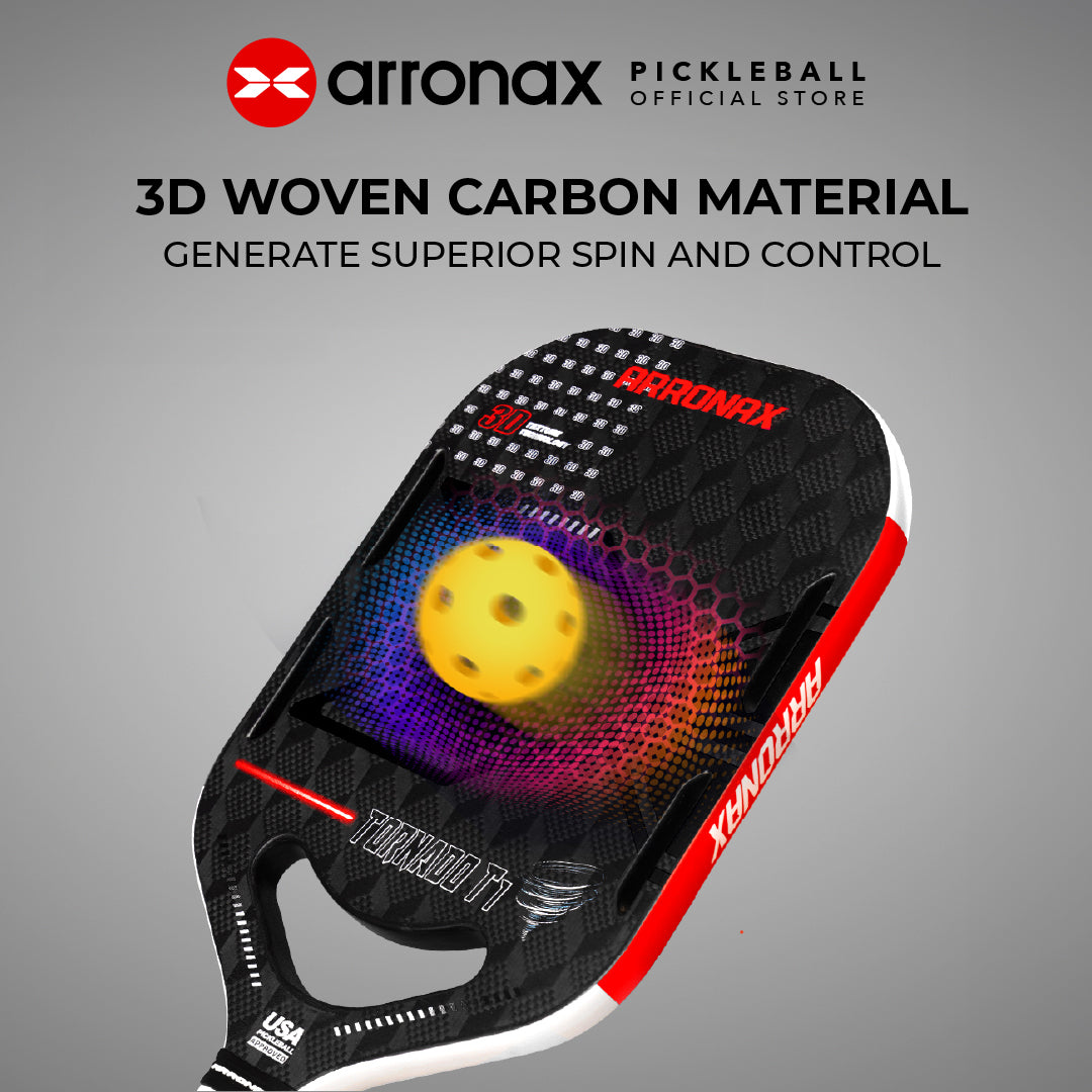 Tornado T1 Carbon Fiber Pickleball Paddle (16mm) - Arronax.