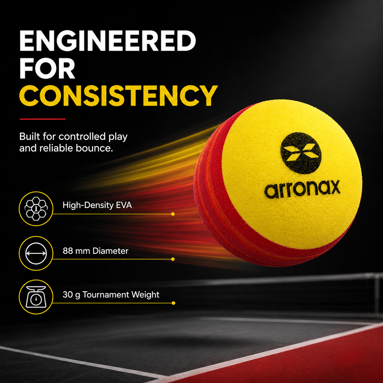 Arronax TYPTI Tournament Balls – Durable, Consistent Bounce & High Visibility