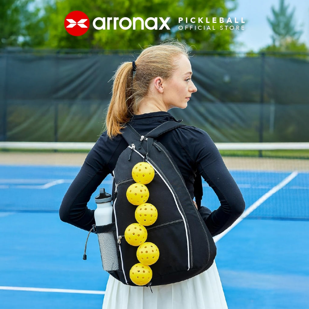ARRONAX Stainless Steel Pickleball Ball Stringer – Coated Cable Holder for 5 Pickleballs with Hanging Hook
