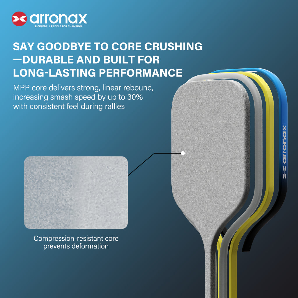 ARRONAX Boost-1 Pickleball Paddle 16mm | MPP+EVA Core | T700 Carbon Fiber | Power & Control | Large Sweet Spot Paddle
