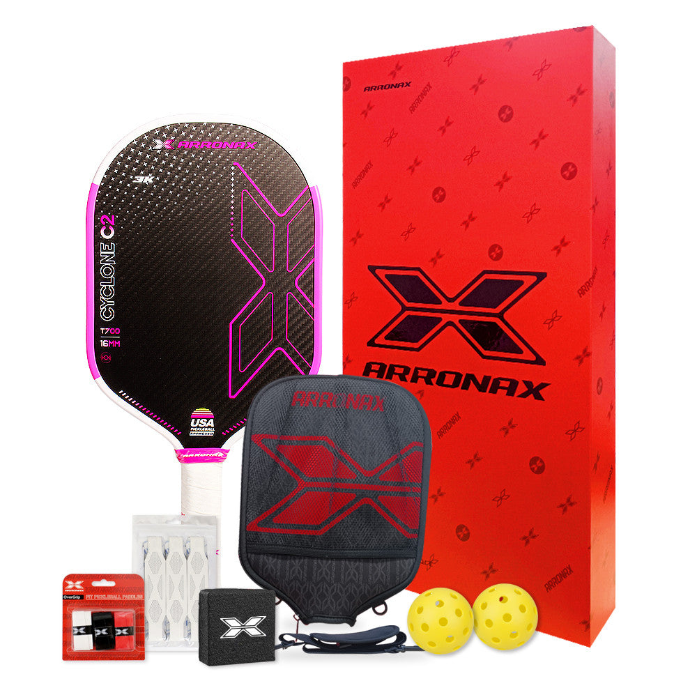 ARRONAX Cyclone C2 Thermoformed 3K Carbon Pickleball Paddle - Spin & Attack 16mm