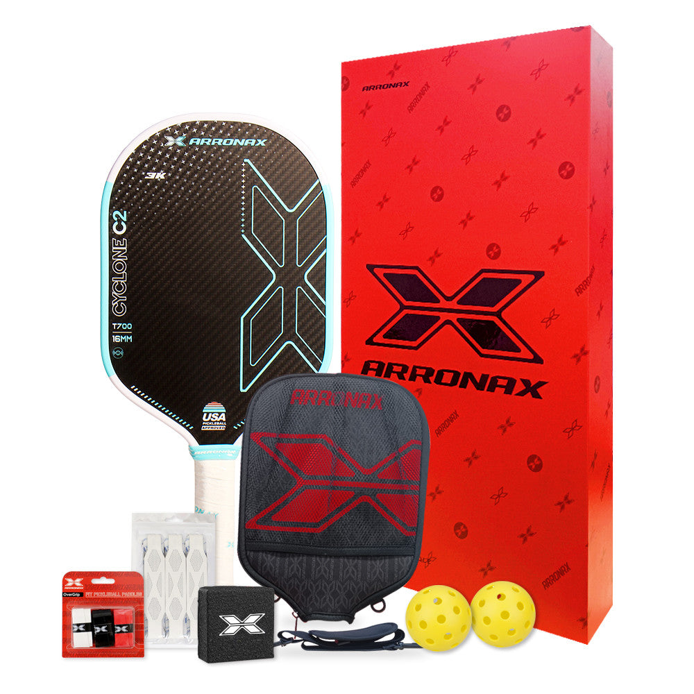 ARRONAX Cyclone C2 Thermoformed 3K Carbon Pickleball Paddle - Spin & Attack 16mm - Arronax.