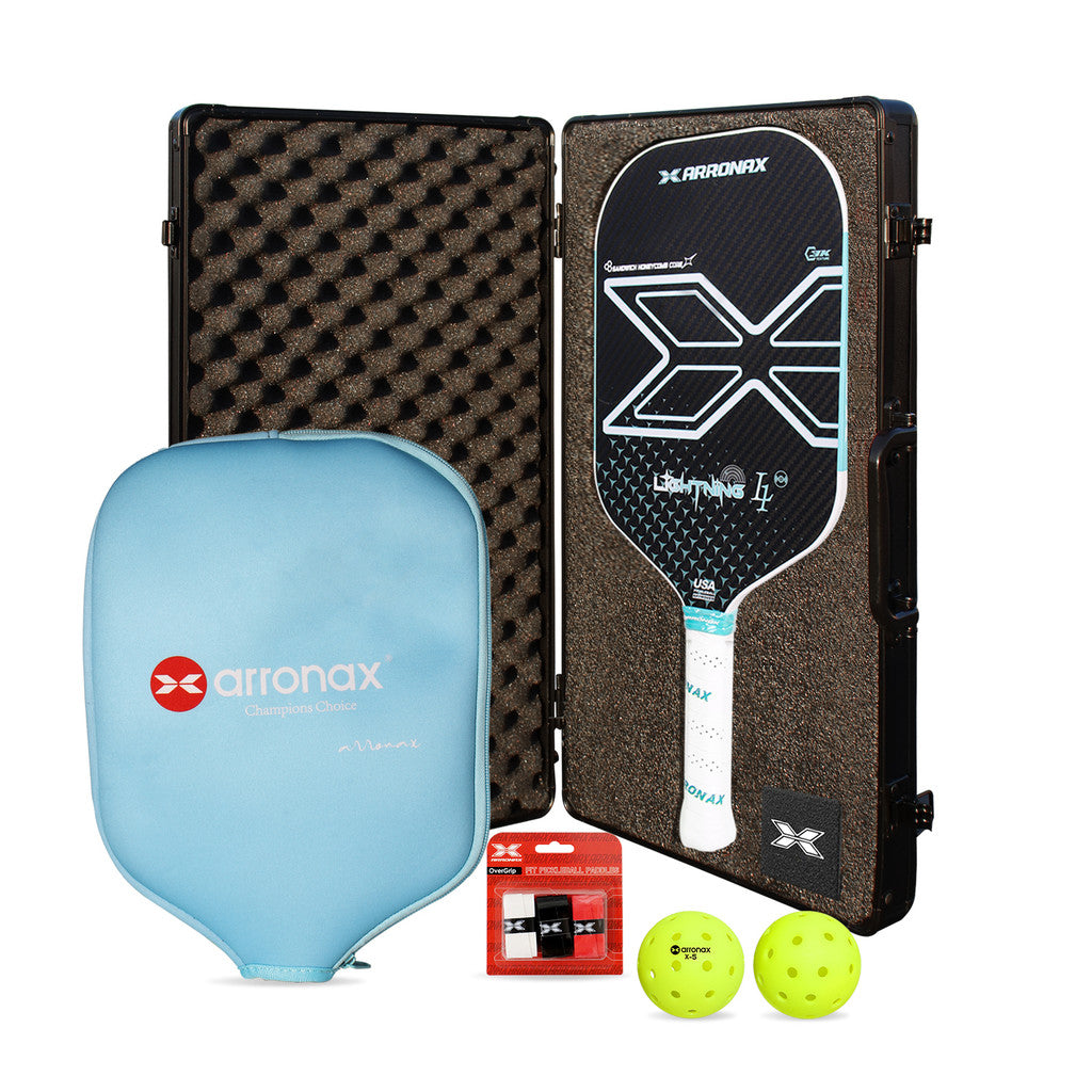 ARRONAX Lightning L1 Thermoformed 3K Carbon Pickleball Paddle – Power & Attack 16mm - Arronax.