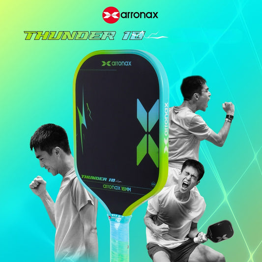 ARRONAX THUNDER 10 Gen 4 Foam Core Carbon Fiber Pickleball Paddle (EPP + EVA Dual Core, 16mm Power Series)